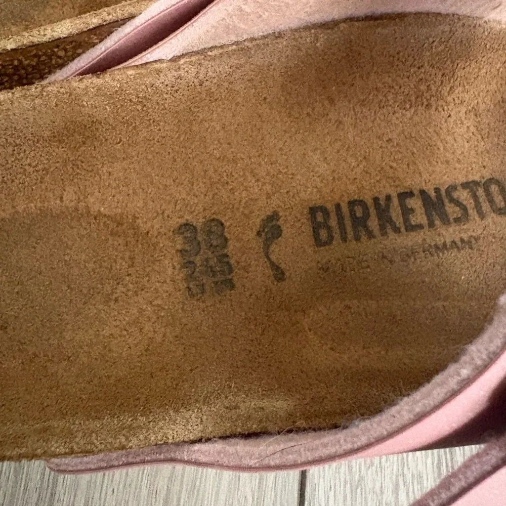 Birkenstock Womens Size 38/7-7,5 Arizona Icy Metallic Old Rose Sandals - Picture 7 of 11